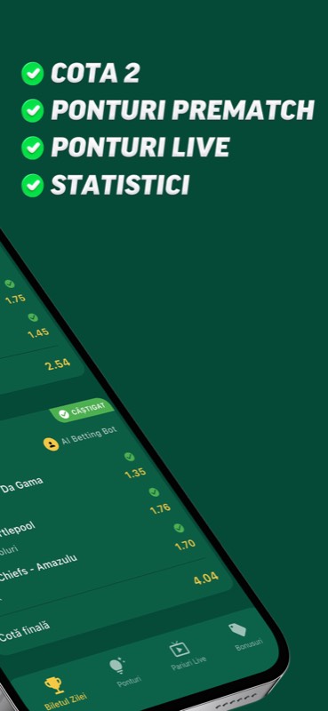 Ponturi Prematch, Live și Statistici